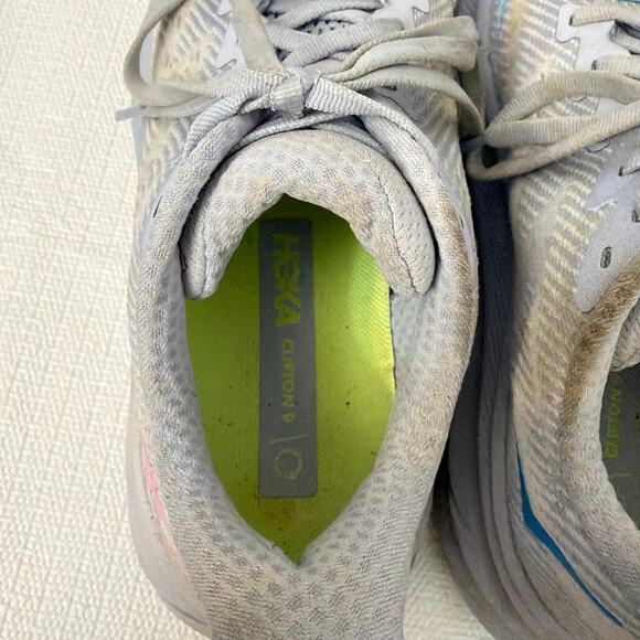 Hoka One One Clifton 9 Shoes Womens Size 6 B Blue Athletic Running Sneakers - Picture 5 of 9